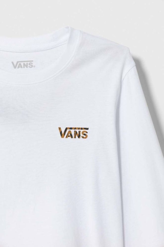 Дитячий бавовняний лонгслів Vans ANIMASH LS BFF VN000AEBWHT1 колір білий з принтом фото 3