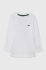 Дитячий бавовняний лонгслів Lacoste колір білий однотонний (3650492)