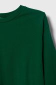 Дитячий бавовняний лонгслів United Colors of Benetton колір зелений однотонний (3415027) Дитячий бавовняний лонгслів United Colors of Benetton колір зелений однотонний (3415027)
