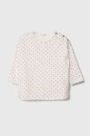 Бавовняний лонгслів для немовлят United Colors of Benetton колір білий візерунок (3415039)
