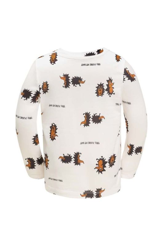 Дитячий лонгслів Jack Wolfskin GLEEL PRINT колір бежевий візерунок фото 2