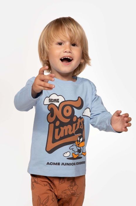 Лонгслів для немовлят Coccodrillo з принтом колір блакитний (3585420)