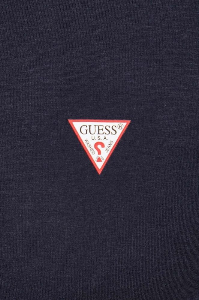 Лонгслів Guess чоловічий колір синій однотонний (3309873) фото 5