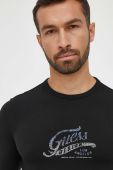 Лонгслів Guess чоловічий колір чорний з принтом (3381084)