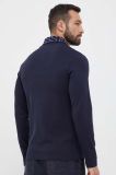 Лонгслів Guess чоловічий колір синій з аплікацією