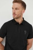 Поло Karl Lagerfeld чоловічий колір чорний однотонний