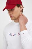 Бавовняний лонгслів Tommy Hilfiger колір білий з принтом (3259859)