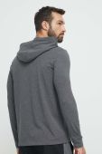Лонгслів лаунж BOSS колір сірий меланж