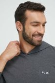 Лонгслів лаунж BOSS колір сірий меланж