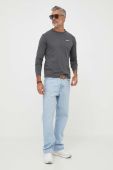 Бавовняний лонгслів Pepe Jeans Wiltshire колір сірий однотонний