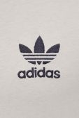 Бавовняний лонгслів adidas Originals колір бежевий з аплікацією