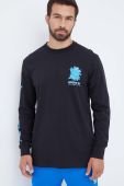 Бавовняний лонгслів adidas Originals колір чорний з принтом (3506942)
