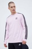 Бавовняний лонгслів adidas Originals колір рожевий з аплікацією