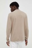 Бавовняний лонгслів Drykorn колір бежевий однотонний