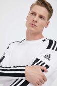 Лонгслів для тренувань adidas Performance Squadra 21 колір білий з аплікацією