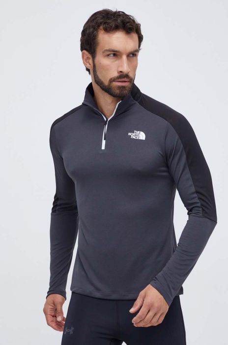 Спортивний лонгслів The North Face Mountain Athletics колір сірий візерунок
