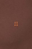 Бавовняний лонгслів Les Deux колір коричневий однотонний