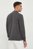 Бавовняний лонгслів North Sails колір сірий однотонний