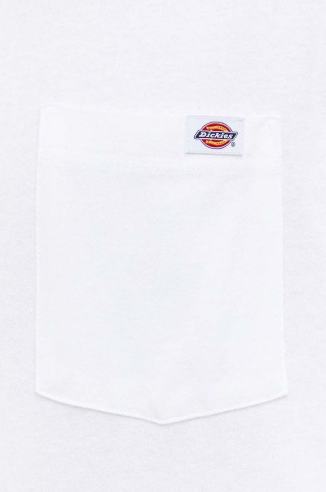 Бавовняний лонгслів Dickies колір білий однотонний фото 5