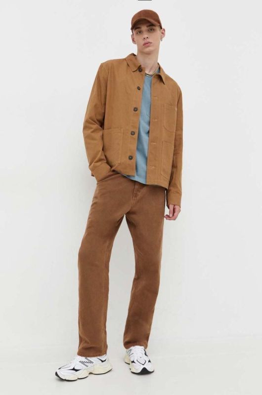 Бавовняний лонгслів Dickies однотонний колір блакитний фото 2