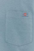 Бавовняний лонгслів Dickies однотонний колір блакитний