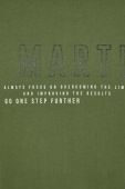 Бавовняний лонгслів La Martina колір зелений з принтом