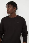 Бавовняний лонгслів G-Star Raw колір чорний однотонний (3527812)