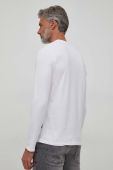 Бавовняний лонгслів Sisley колір білий однотонний (3625065)