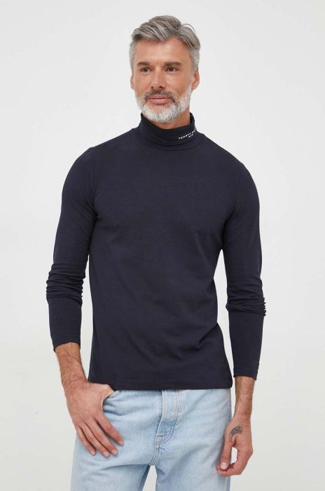 Лонгслів Tommy Hilfiger чоловічий колір синій з принтом (3621409)