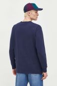 Бавовняний лонгслів Tommy Jeans колір синій з аплікацією (3557718)