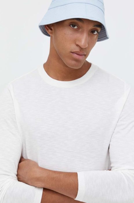 Бавовняний лонгслів Superdry колір білий однотонний (3574440)