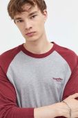 Бавовняний лонгслів Superdry колір сірий меланж (3613705)