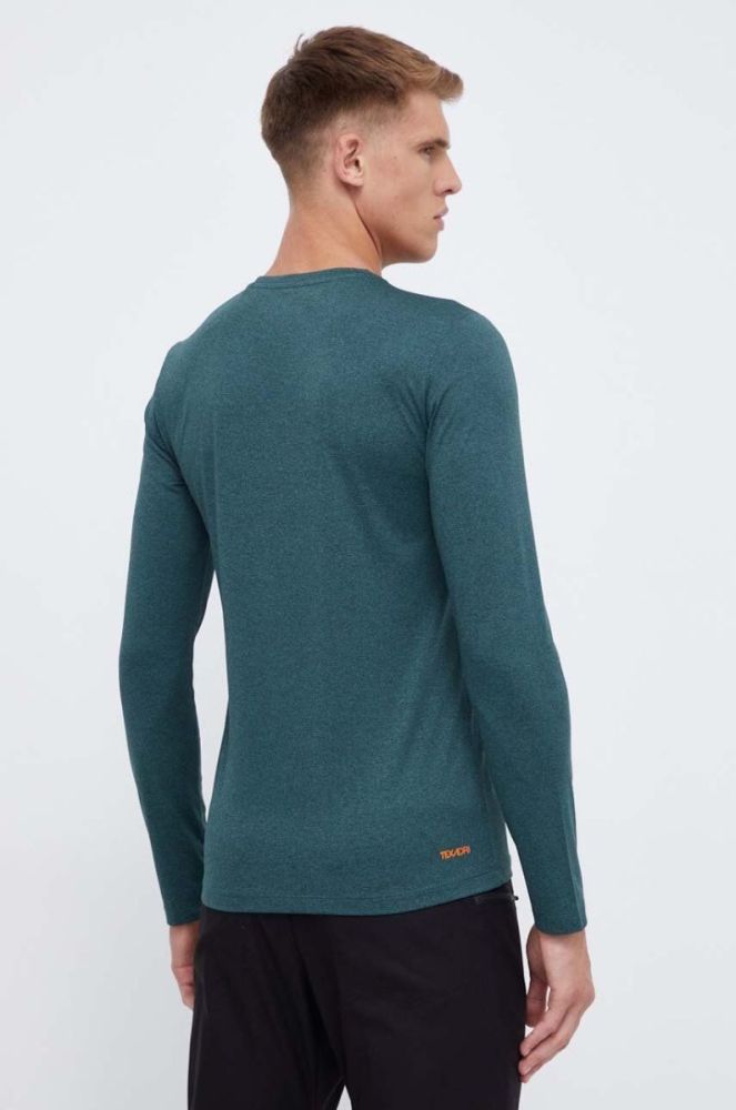 Спортивний лонгслів Jack Wolfskin Sky Thermal колір зелений меланж фото 3