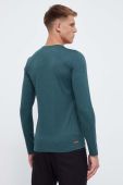 Спортивний лонгслів Jack Wolfskin Sky Thermal колір зелений меланж