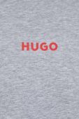 Лонгслів лаунж HUGO колір сірий з принтом