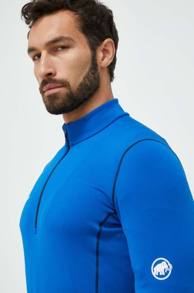Спортивна кофта Mammut Aenergy ML Half Zip однотонна колір блакитний фото 4