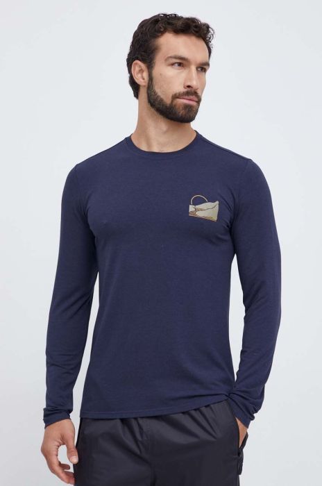 Спортивний лонгслів Viking Escalante колір синій з принтом