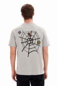 Футболка Desigual чоловічий колір сірий з принтом