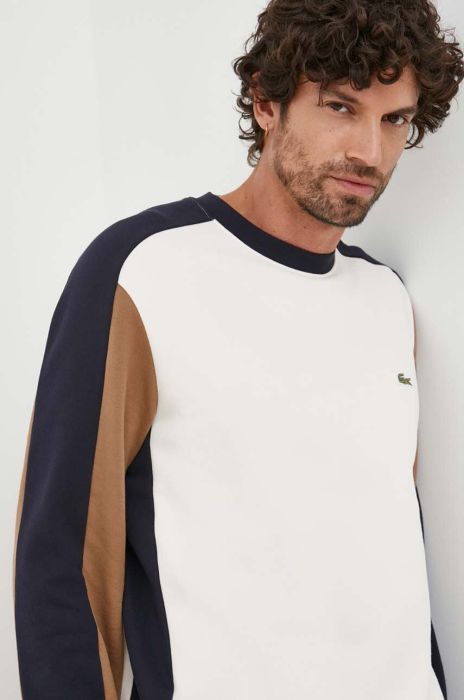 Кофта Lacoste чоловіча колір бежевий візерунок