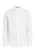 Бавовняна сорочка AllSaints Simmons чоловічі колір білий slim класичний комір