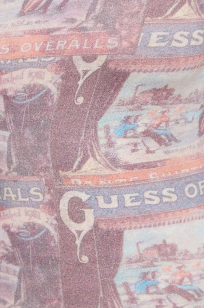 Лонгслів Guess Originals колір рожевий візерунок (3541269) фото 5