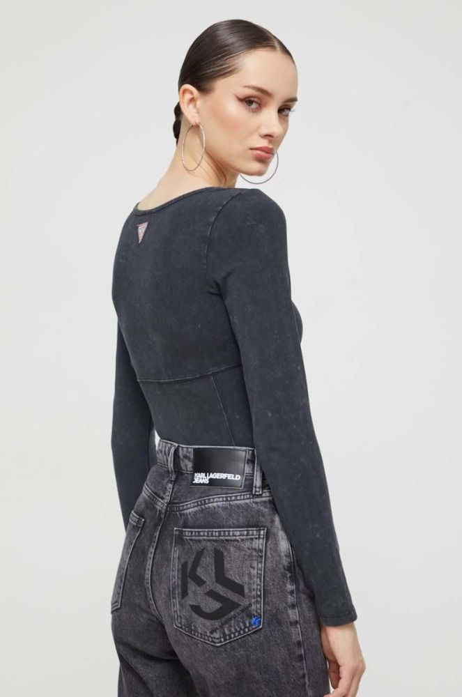 Боді Guess Originals жіночі колір чорний (3564007) фото 3