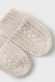 Дитяча шапка і рукавички Mayoral Newborn колір бежевий
