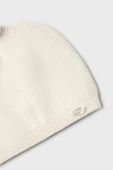 Дитяча бавовняна шапка Mayoral Newborn колір бежевий з тонкого трикотажу (3415141)