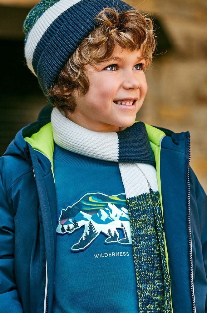 Дитяча шапка і шарф Mayoral колір блакитний (3428655)