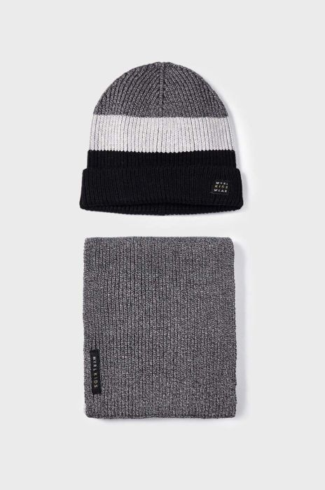 Дитяча шапка і шарф Mayoral колір чорний (3428651)