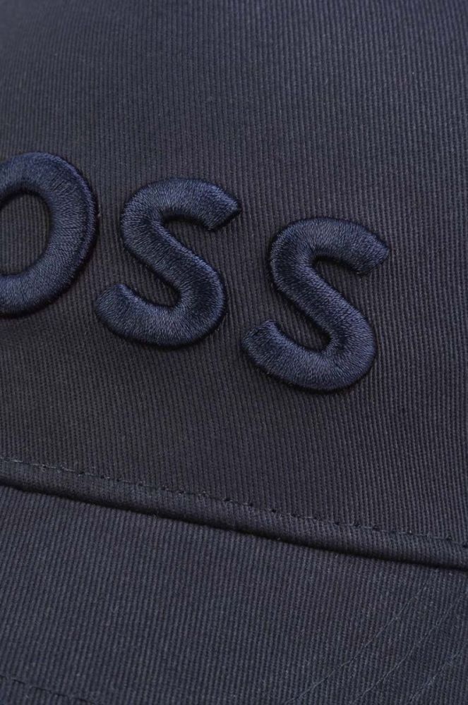 Дитяча шапка BOSS колір синій з аплікацією фото 3