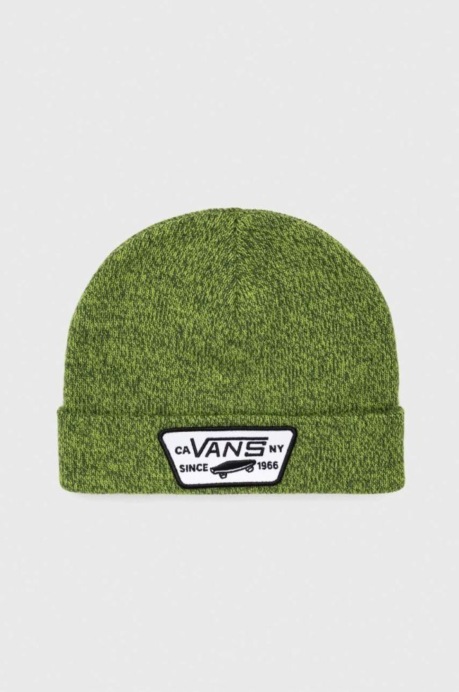 Дитяча шапка Vans BY MILFORD BEANIE BOYS VN0A36OJCAX1 колір зелений з товстого трикотажу