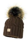 Дитяча шапка Jamiks VALDIS колір коричневий Дитяча шапка Jamiks VALDIS колір коричневий