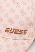 Бавовняна бейсболка Guess колір рожевий візерунок
